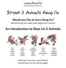 kung-fu five animals